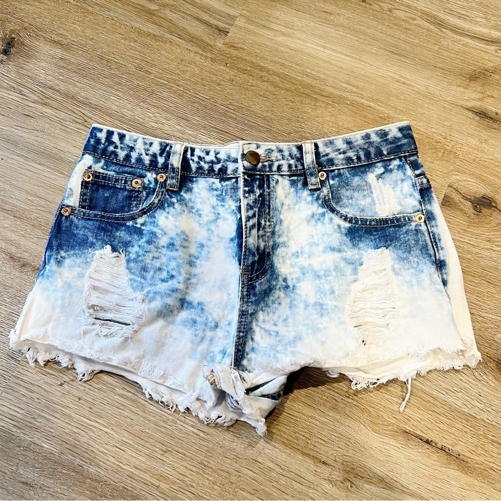 Forever 21 Acid Wash Denim Shorts